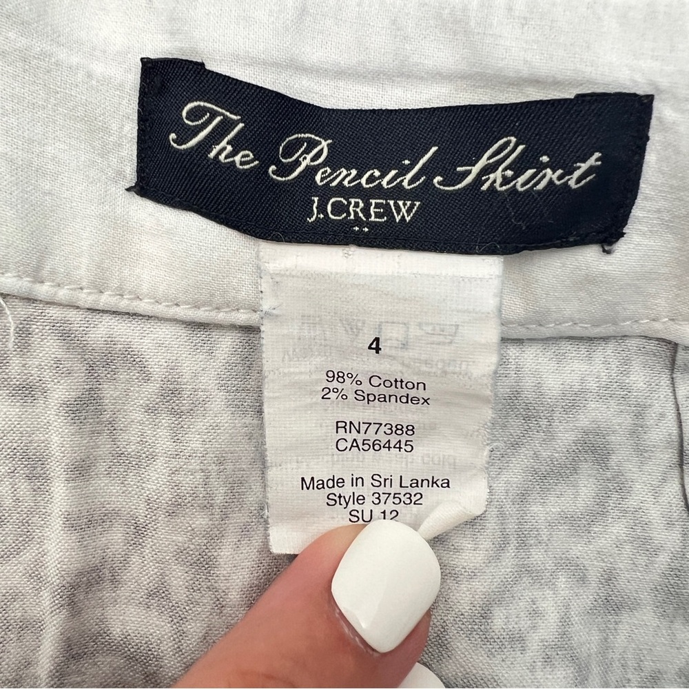 J. Crew Gray And White Patterned Straight The Pen… - image 3